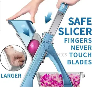 Once For All Safe Mandoline Slicer. Safety Technology: Features