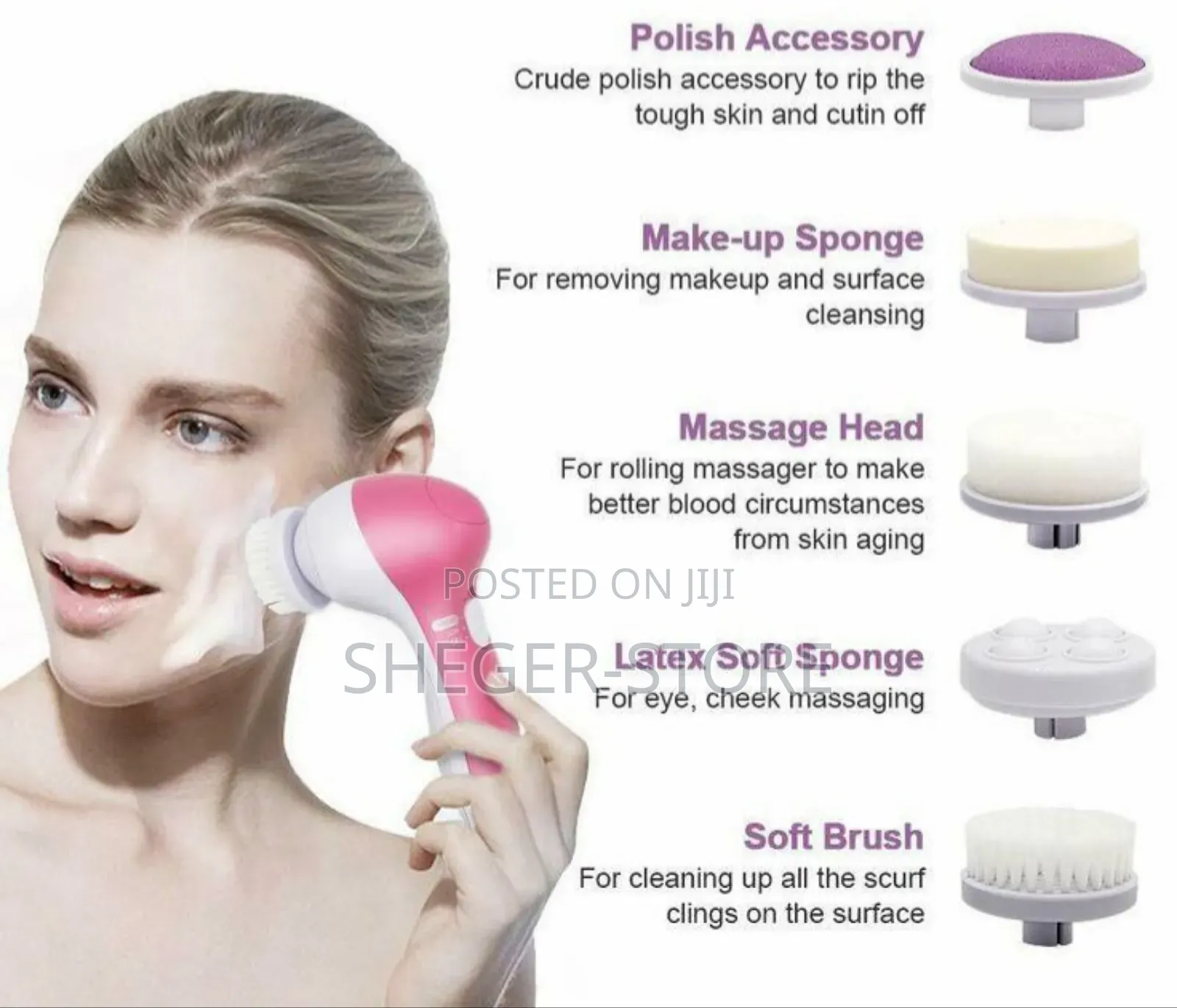 Brand New Design 5 in 1 Beauty Care Massager ለአጠቃቀም ቀላል ውበትን የሚያላበስ