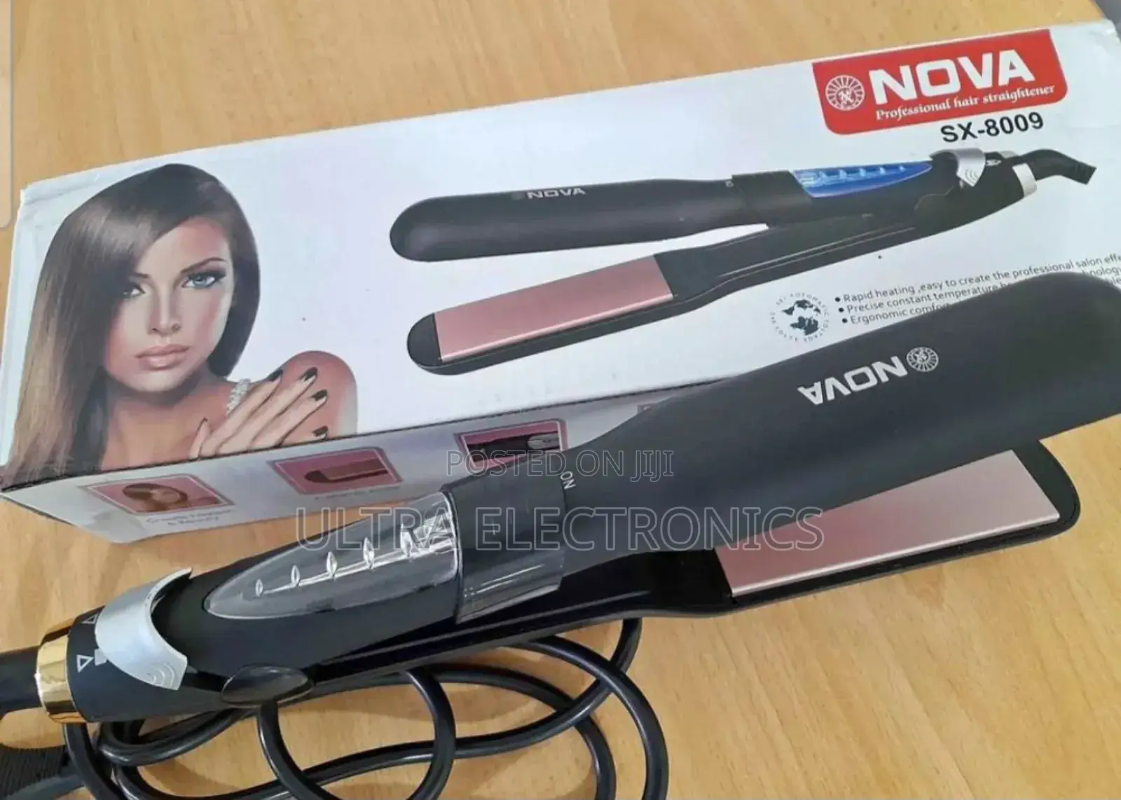 Nova Professional Hair Straightener (Model Sx-8009),Featuring Ceramic