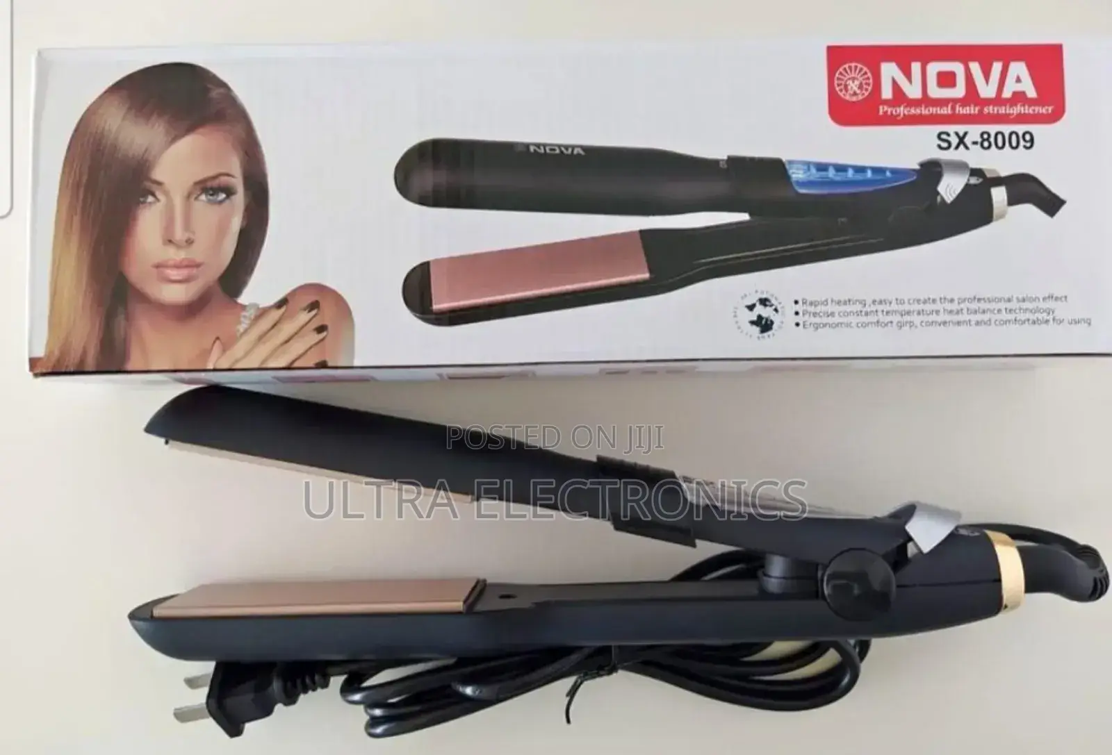 Nova Professional Hair Straightener (Model Sx-8009),Featuring Ceramic