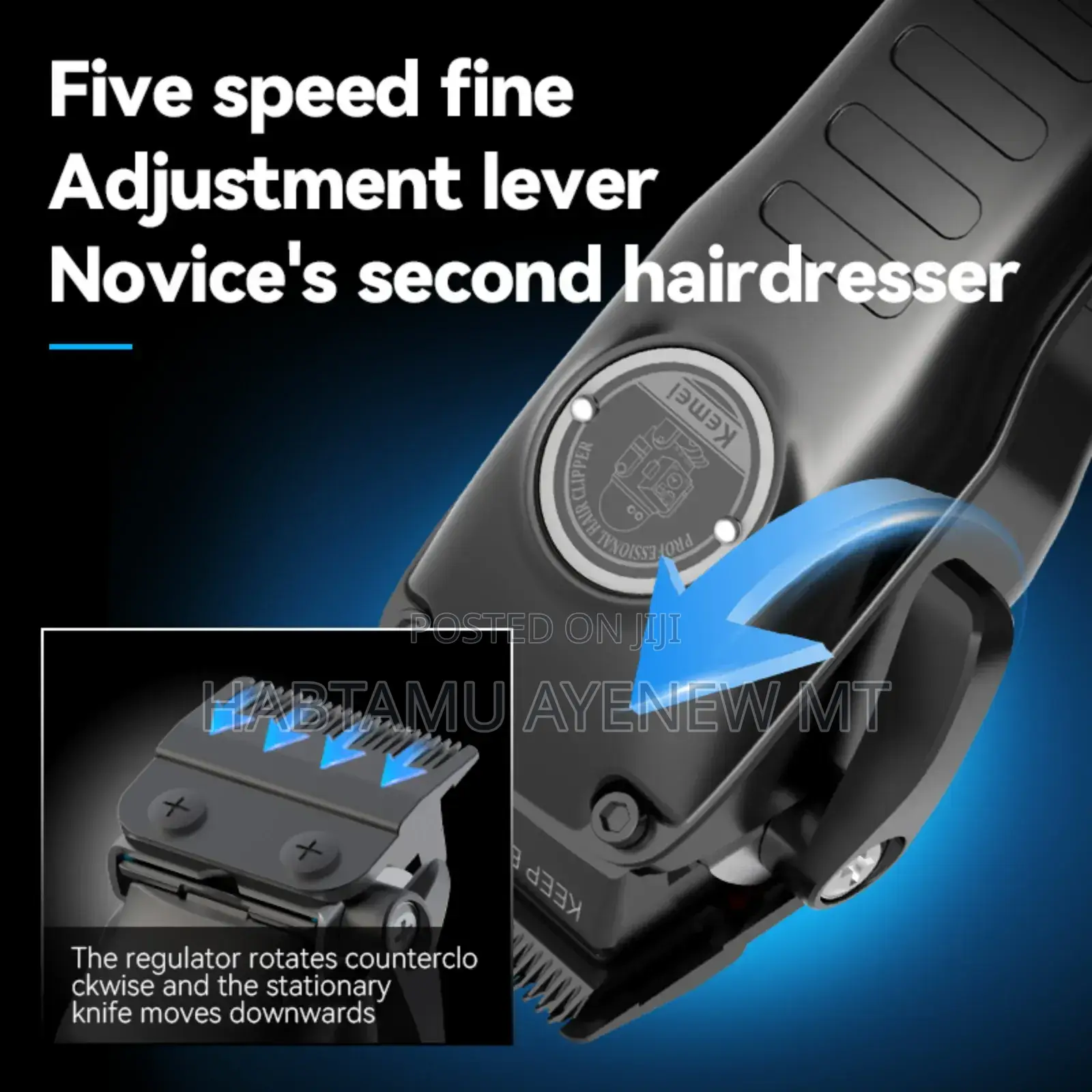 Kemei Km-1827 Hair Trimmer 2 በ አንድ Tondos ኬሚ ኪሚ ቶንዶስ የፀጉር ማስተካከያ