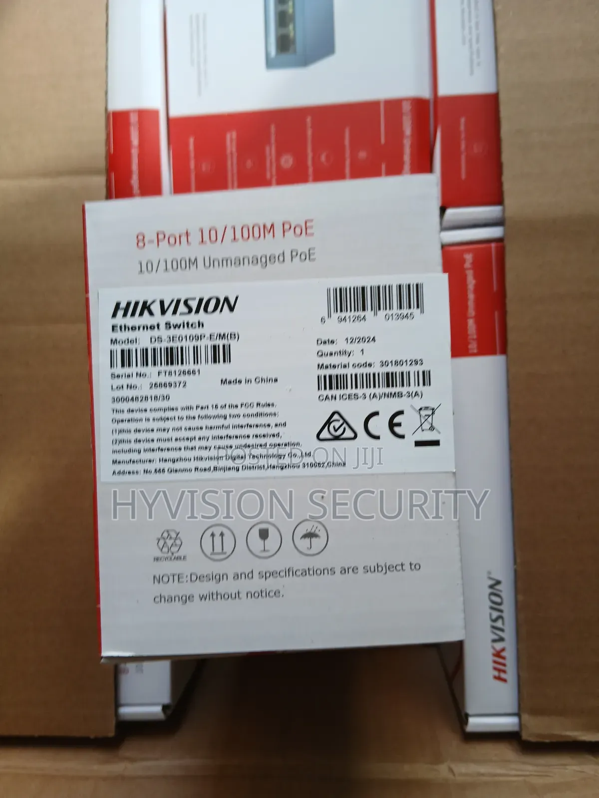 Hikvision 8 Port Poe Swich