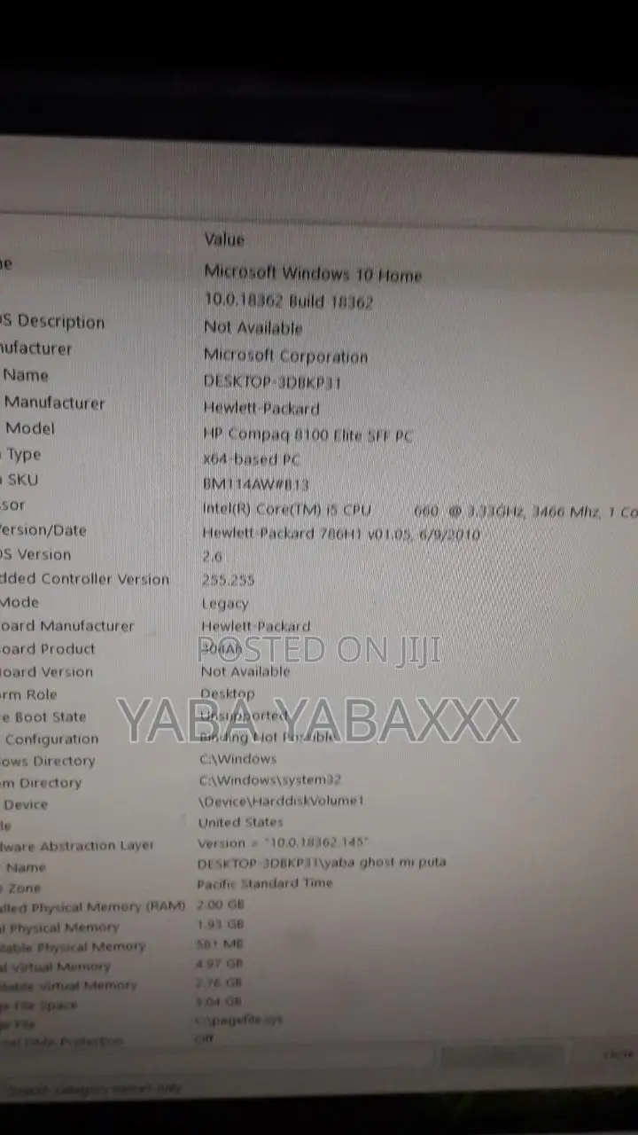 Desktop Computer HP 2GB Intel Core i5 HDD 160GB