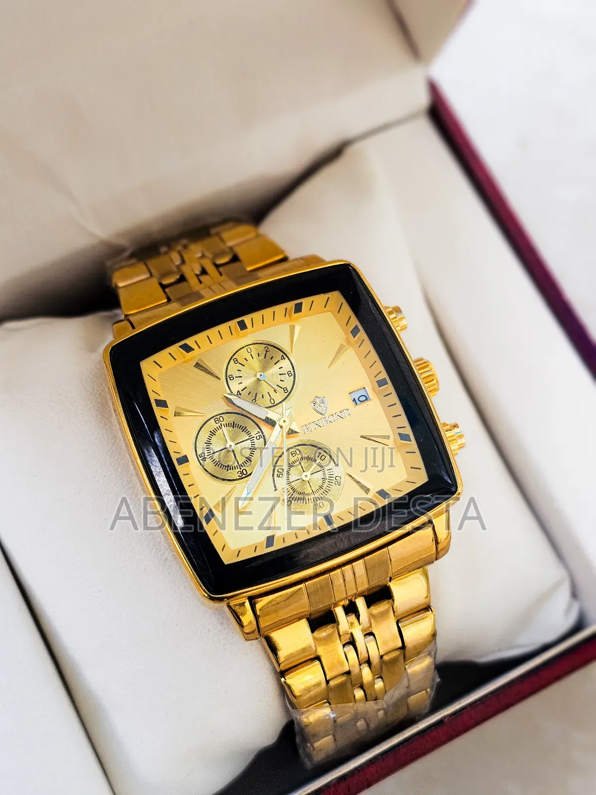 Binbond Luxury Square Men's Watch, Likely the Waterproof Chronograph