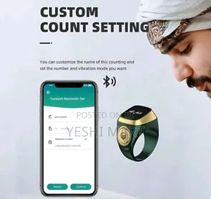 Muslims Islamic Prayer Smart Rings Unisex Azan Alarm Clock Finger Coun
