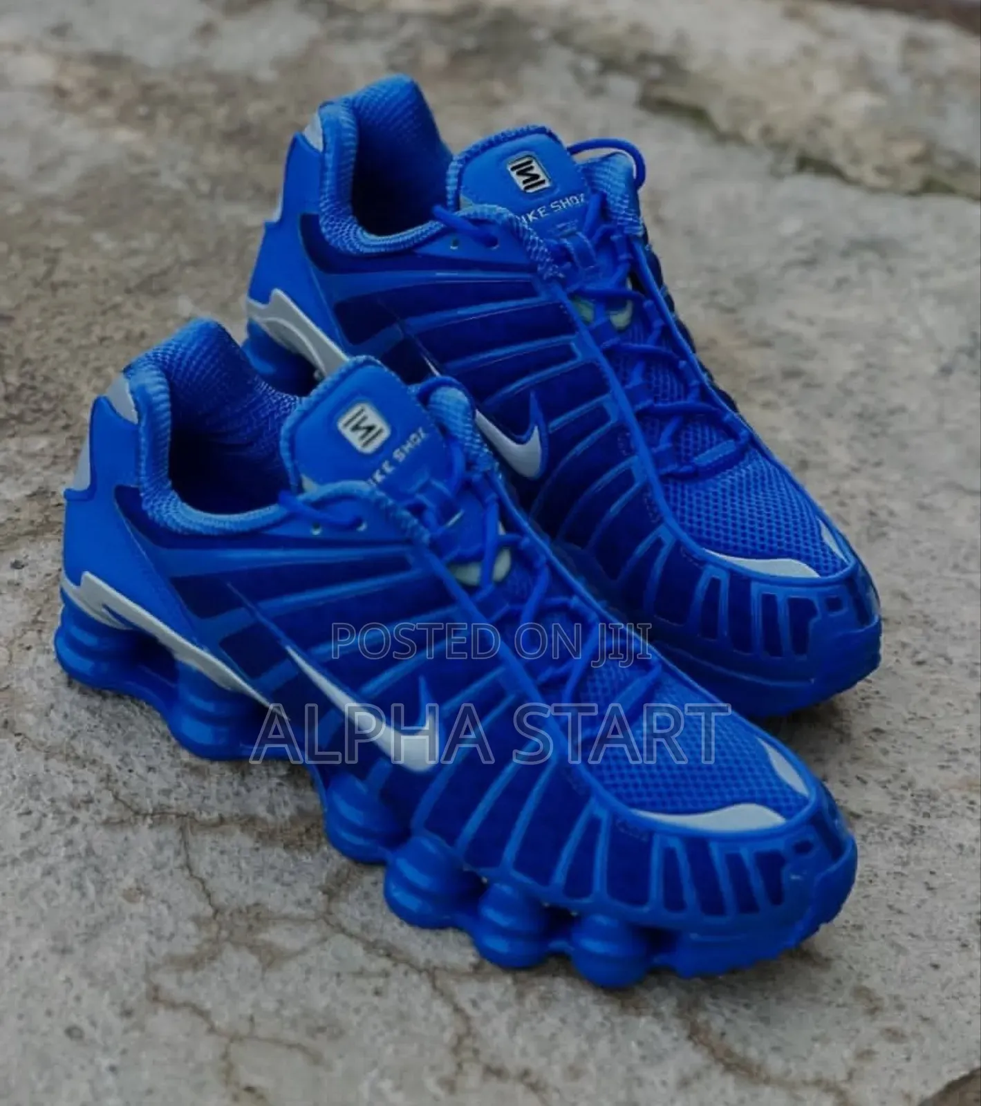 Nike Shox Full Blue High Master Quality Smooth Shoes Made in Vietnam