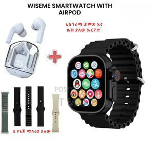 Wiseme 2 in 1 Smartwatch With Airpod Combo Set