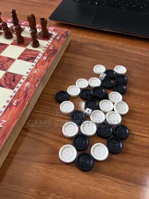 3in1 Wooden Game Set Chess+ Checkers + Backgammon ቼዝ + ዳማ +ባክጋመን
