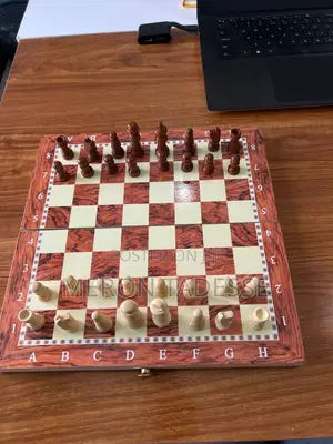 3in1 Wooden Game Set Chess+ Checkers + Backgammon ቼዝ + ዳማ +ባክጋመን