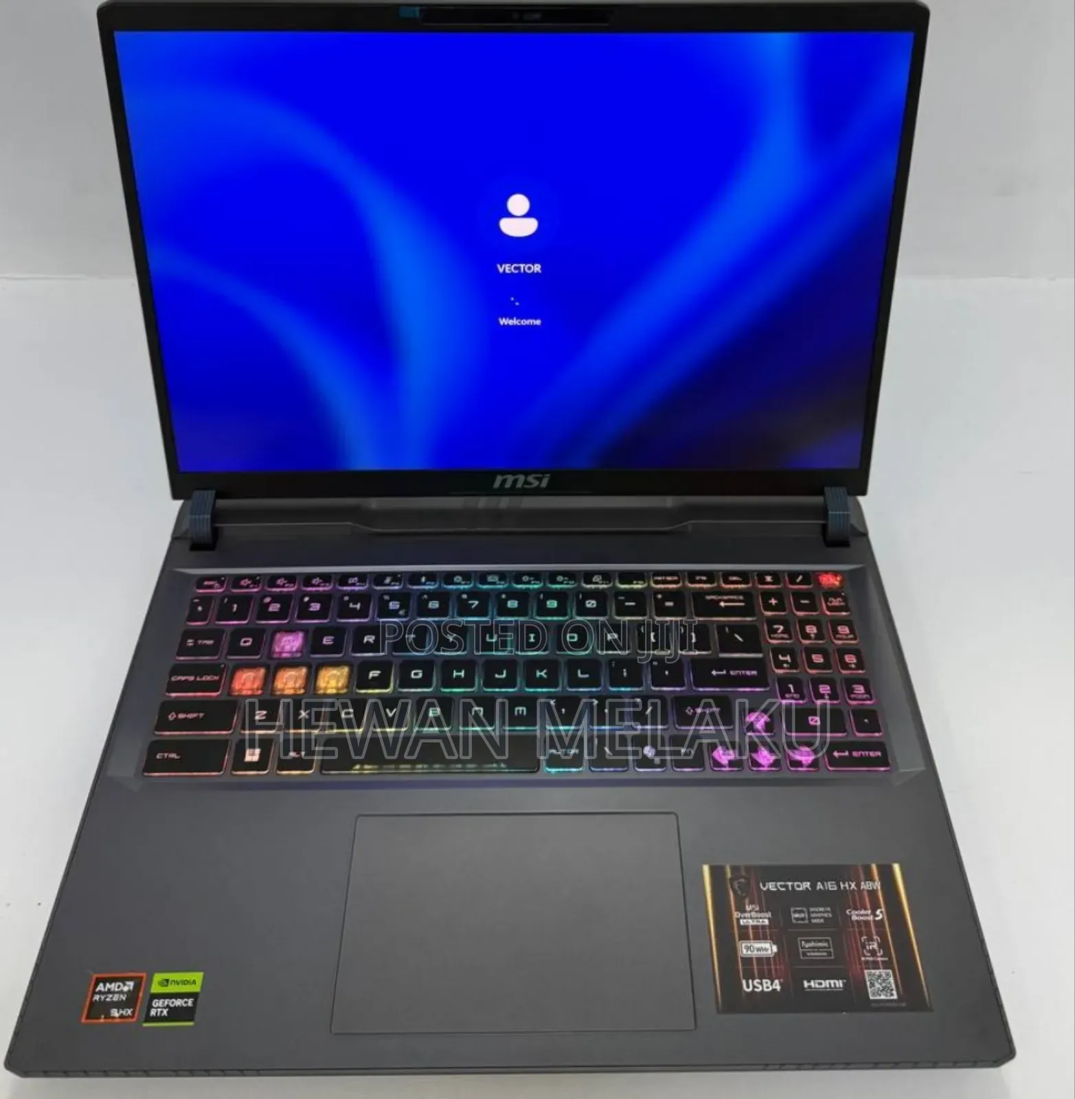 New Laptop MSI Vector 16 HX AI A2XWIG 16GB AMD Ryzen 9 SSD 1T