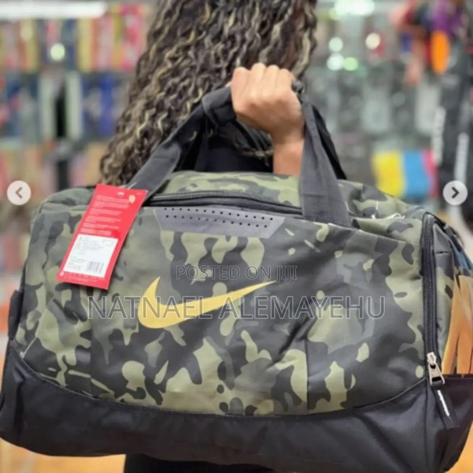 Nike Brasilia Camo Duffel Bag Designed for Gym and Travel Use.