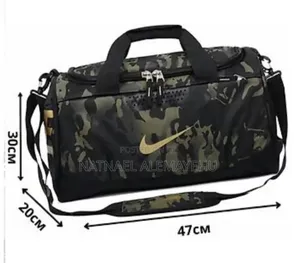 Nike Brasilia Camo Duffel Bag Designed for Gym and Travel Use.