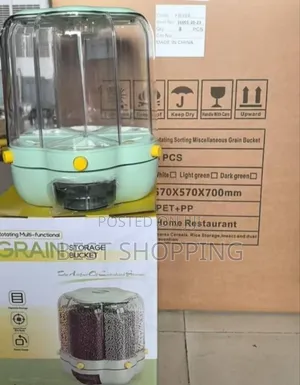 Rotating Grain Storage Bucket Kitchen Organization Pantry Management