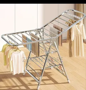 Aluminum Drying Rack - ጠንካራና የማይዝግ ተጣጣፊ የልብስ ማድረቂያ መደርደሪያ