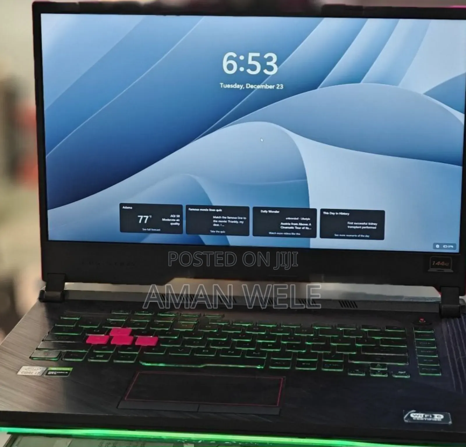 New Laptop Asus ROG Strix G16 G614 16GB Intel Core i7 SSD 512GB