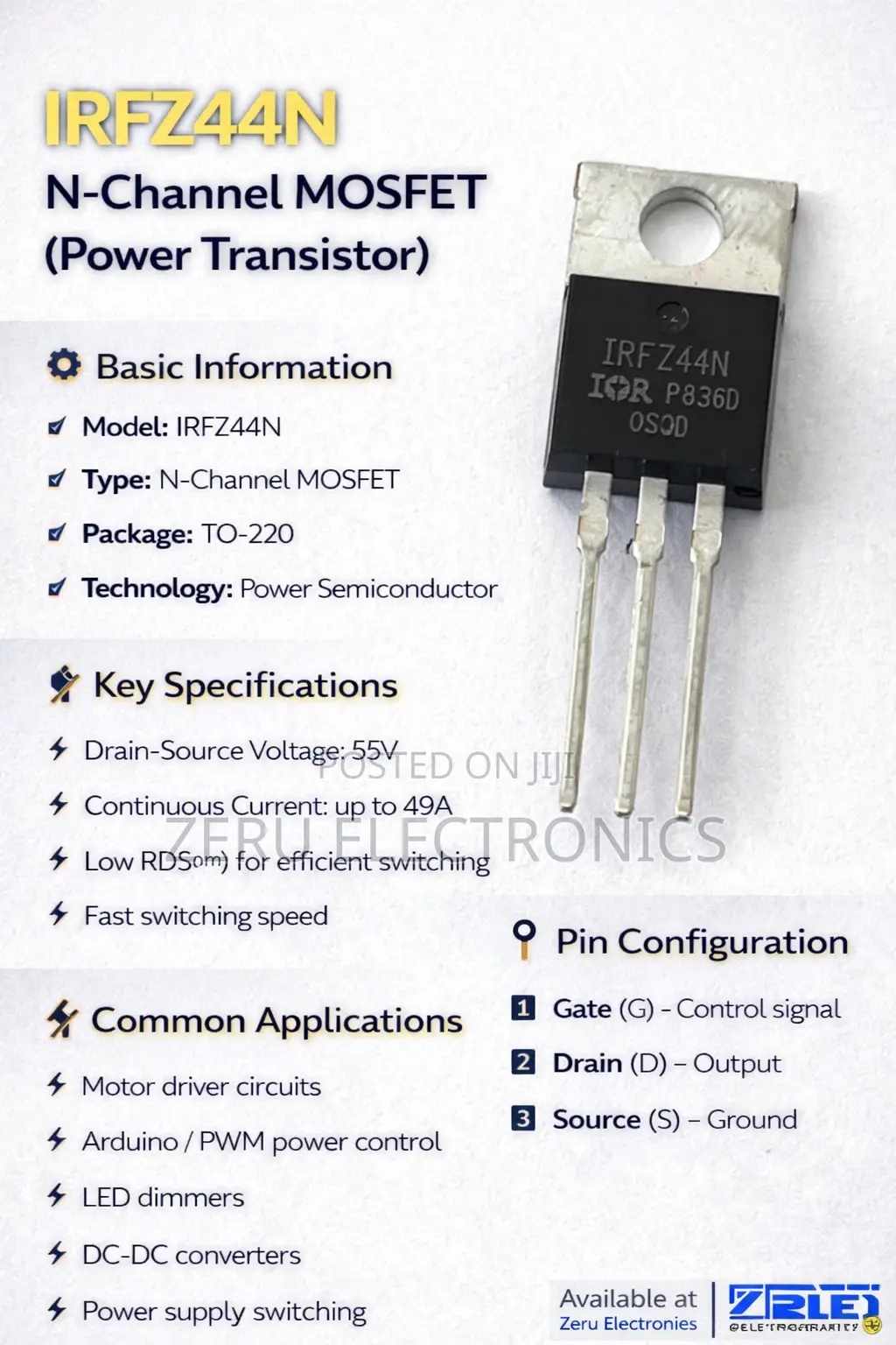 Irfz44n Power Transistor