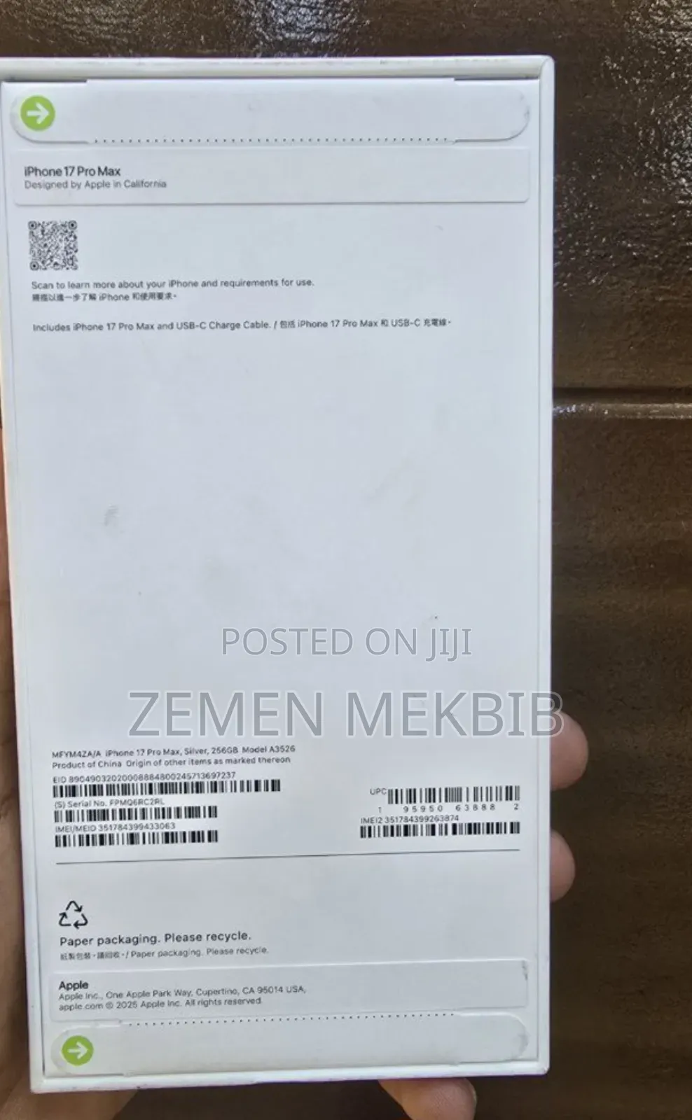 New Apple iPhone 17 Pro 256 GB Silver