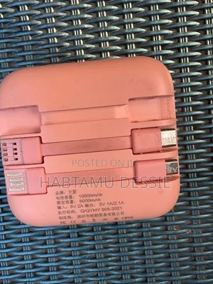 Power Bank Pink Colour With Fancy Face Mirror for Girls