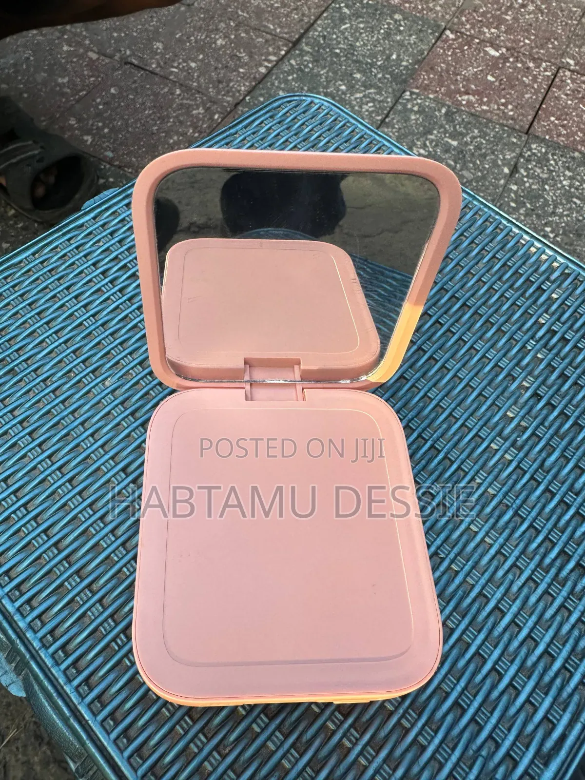 Power Bank Pink Colour With Fancy Face Mirror for Girls