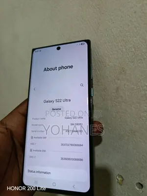 New Samsung Galaxy S22 Ultra 256 GB Black