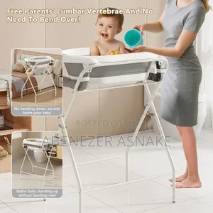7 in 1 Foldable Baby Bathtub With Thermometer and Stand