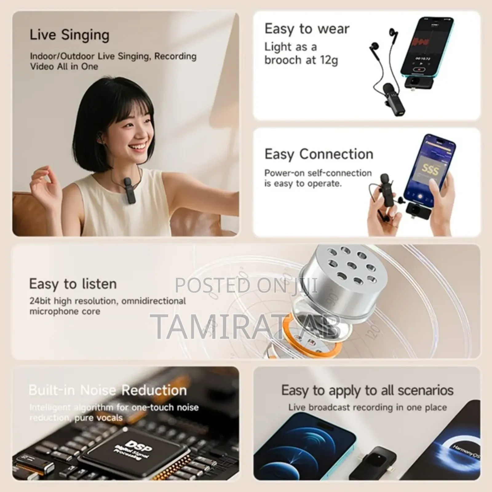 Koosda KMP-153 Wireless Live Streaming Lavalier Microphone
