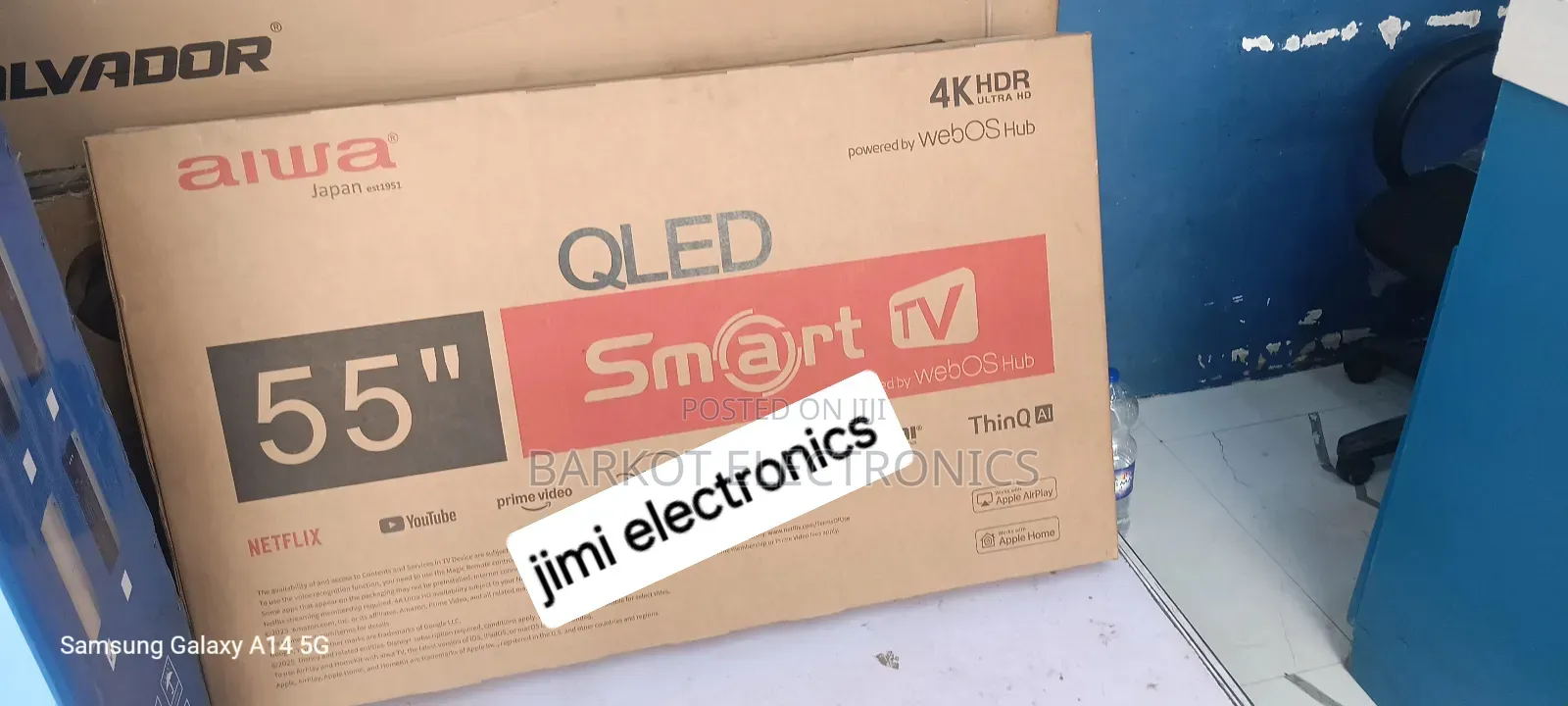Aiwa Smart Qled Tv 55 Inch Andraid Framless 2025 Quality Model Tv