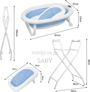 7 In 1 Foldable Baby Bathtub With A Thermometer And Stand