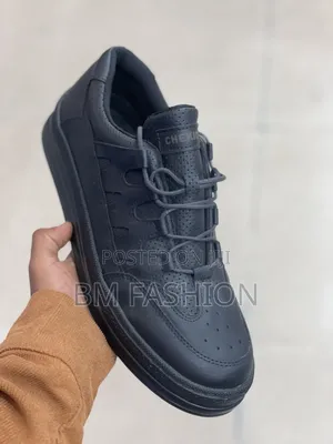 Chekich Navy Blue Low-Top Sneakers (Perforated Material)