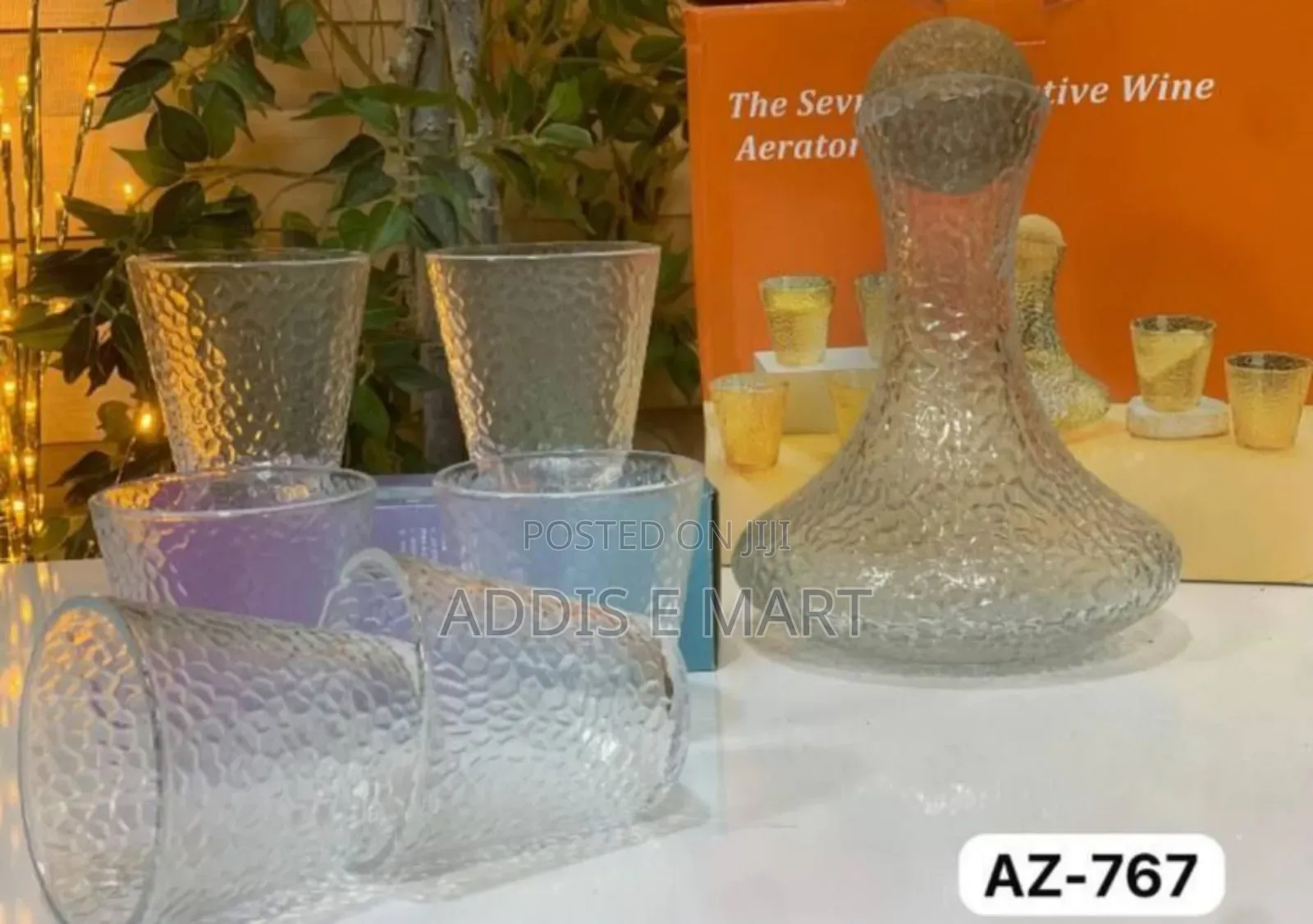 7pcs Water Glass Set 1.5l የመያዝ አቅም ያለው !