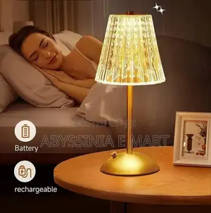 3 Light Intensities Rechargeable Crystal Table Lamp
