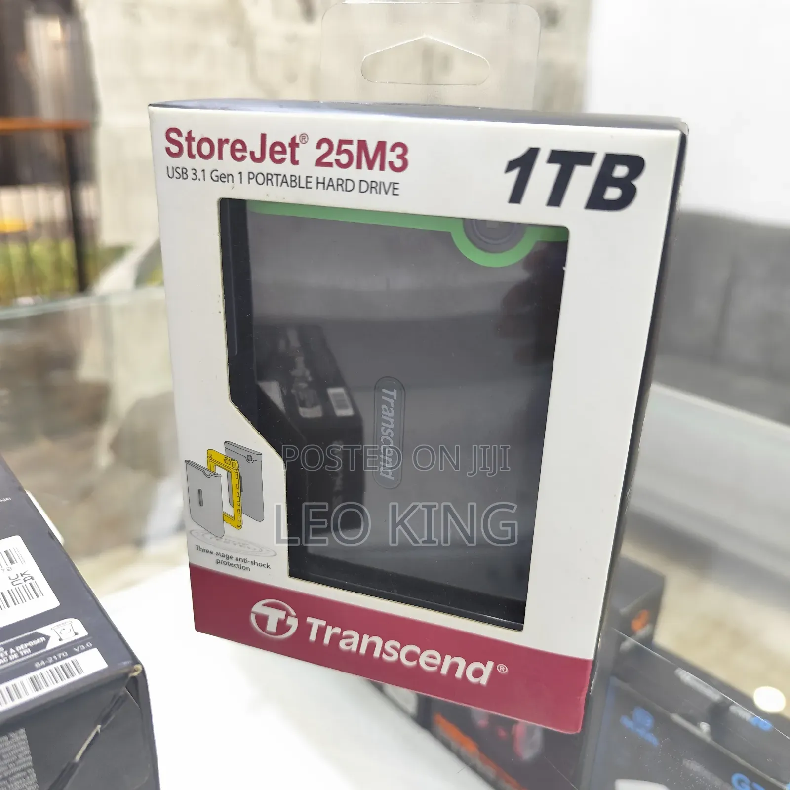 Transcend- Portable Hard Drive Usb 3.1 Gen 1 Storage: 1 Tb