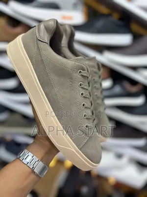Boss Fol Gray Color High Master Quality Smooth Sneakers
