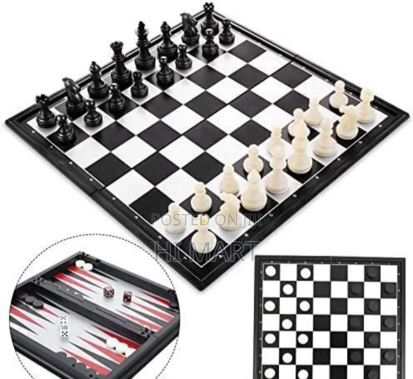 Modern 3in1 Magnetic Board Game Set