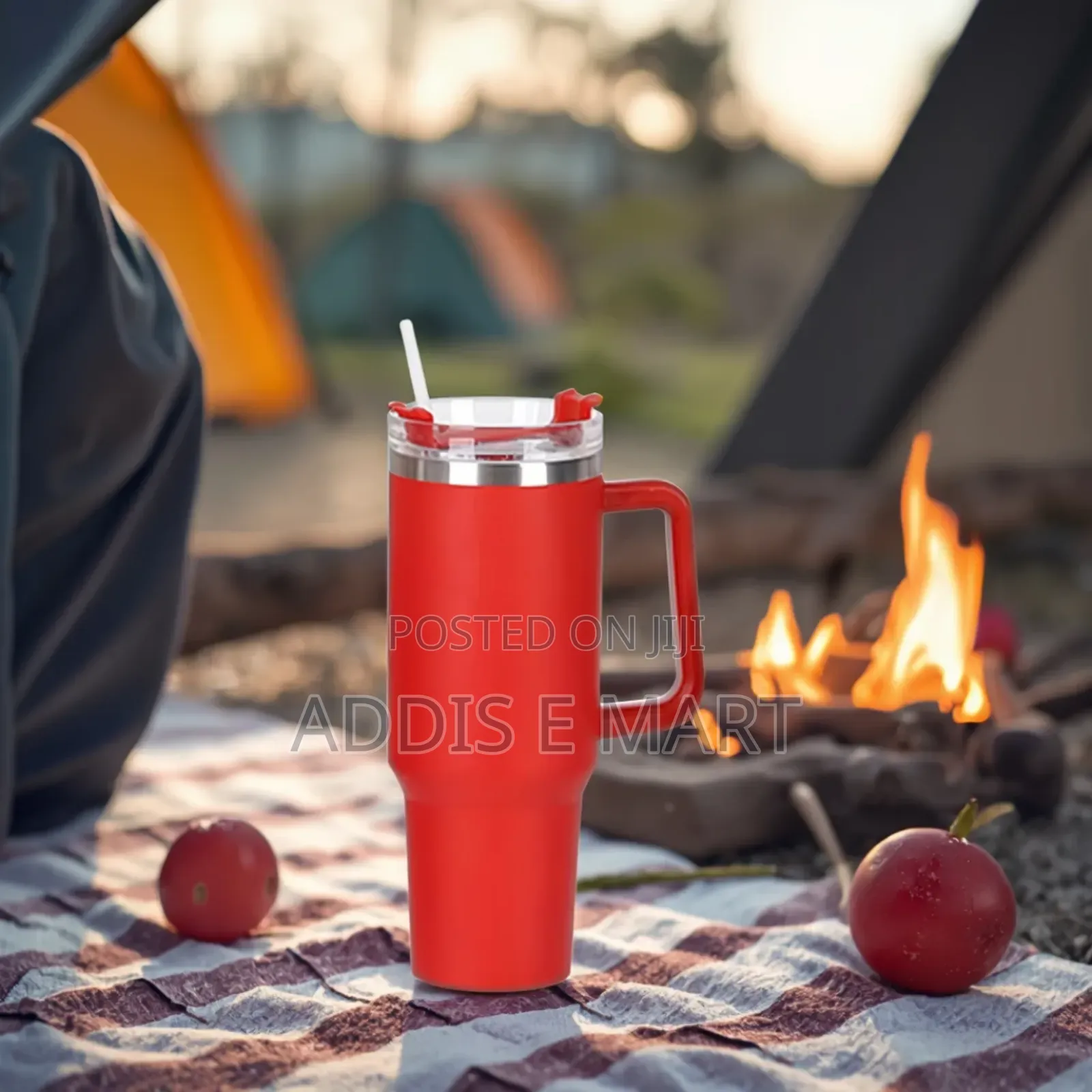 Double Layer Stainless Still With Straw Travel Cup