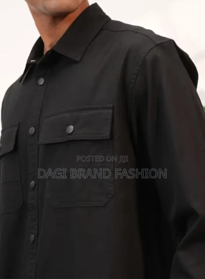 The Garment Is a Solid Black Color.