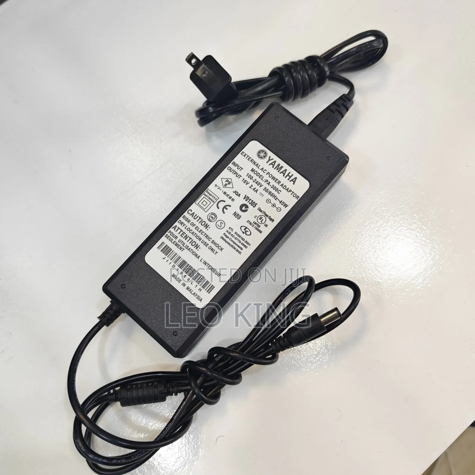 Yamah Piano Keyboard Charger -External Ac Power Adapter 45 W Original