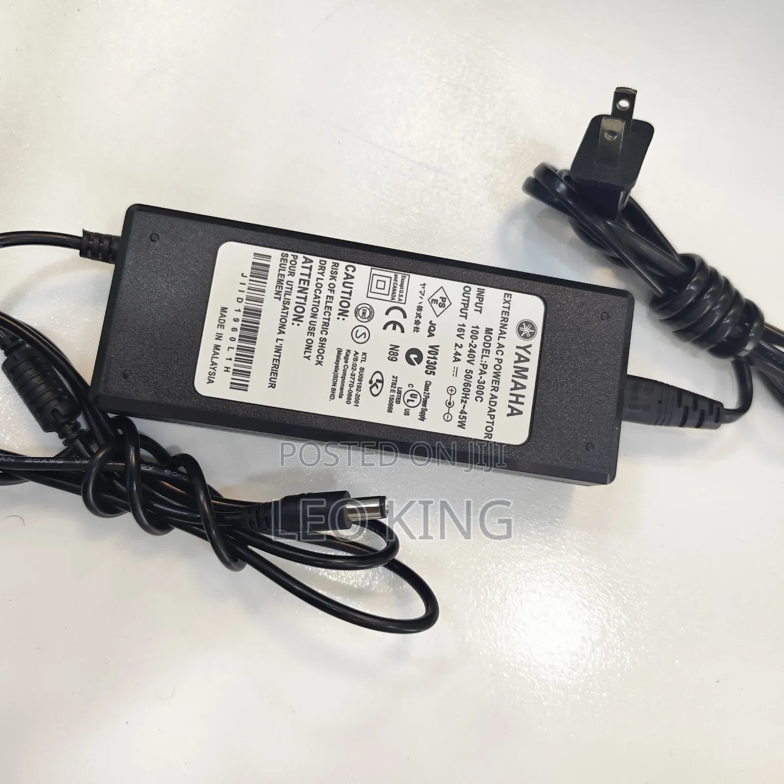 Yamah Piano Keyboard Charger -External Ac Power Adapter 45 W Original