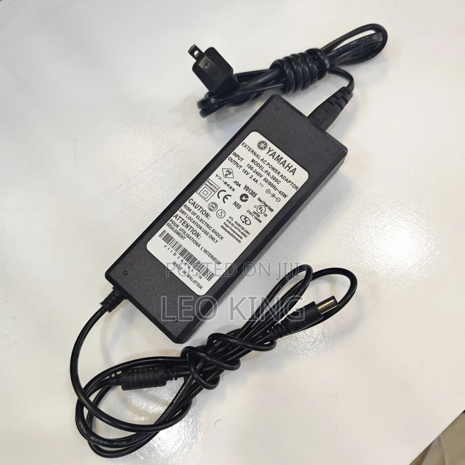 Yamah Piano Keyboard Charger -External Ac Power Adapter 45 W Original