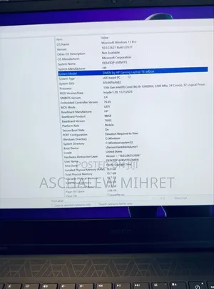 New Laptop HP Omen 16 16GB Intel Core i9 SSD 1T