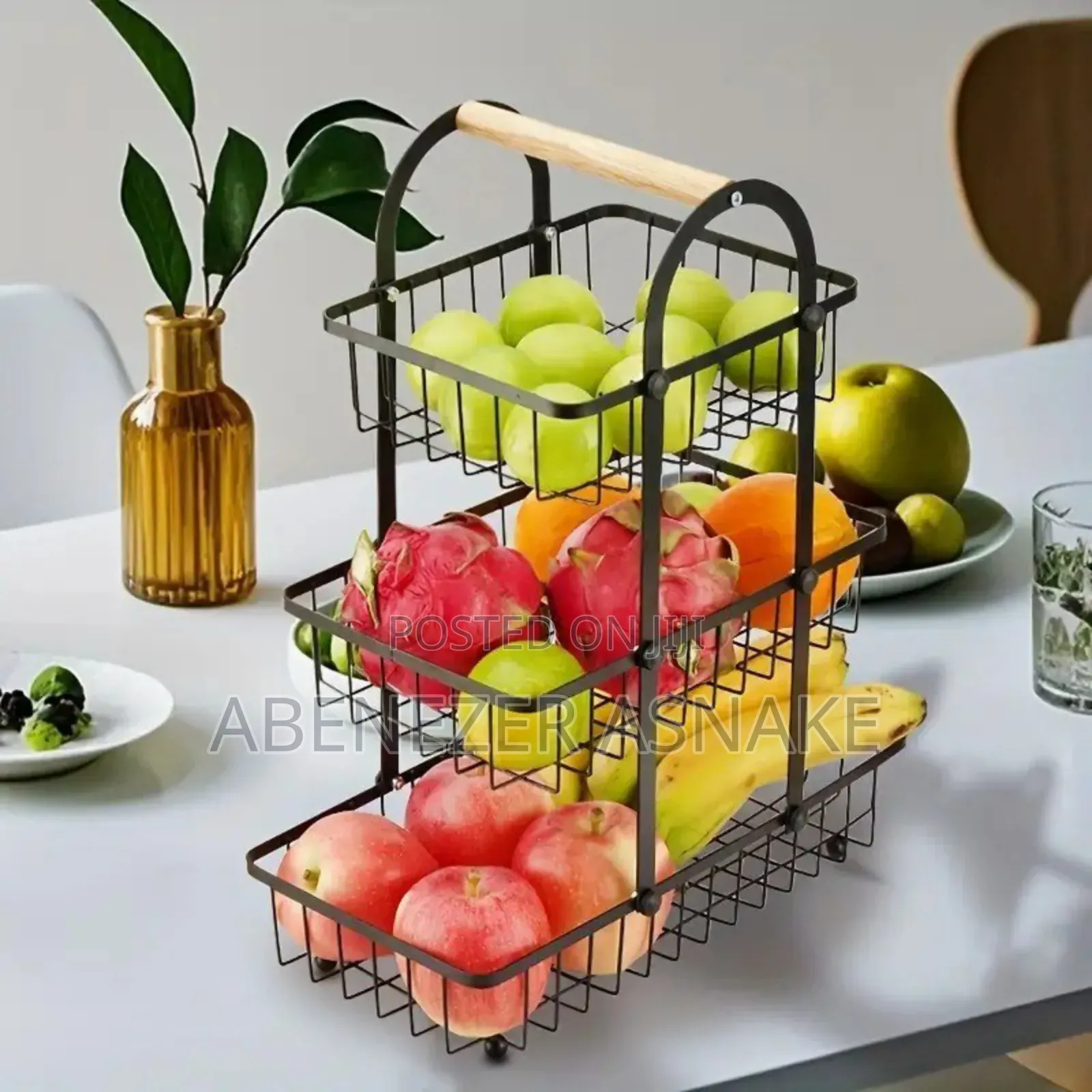 3 Layer Stainless Still Fruit Basket