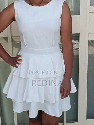 White Sleeveless Tiered Dress