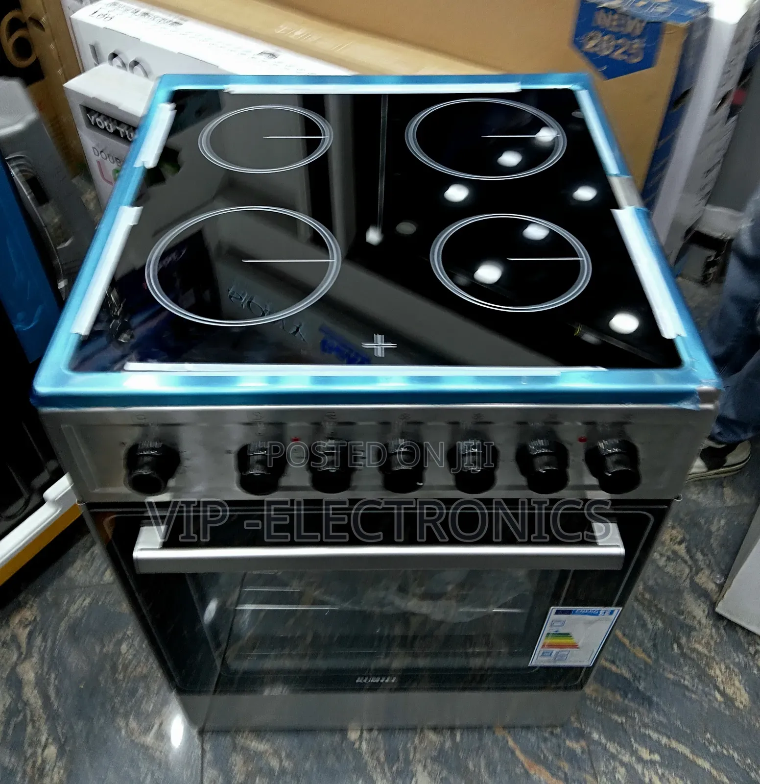 Kumtel Ceramic Oven 60x60 Stainless Powerful Cocking Freestanding Oven