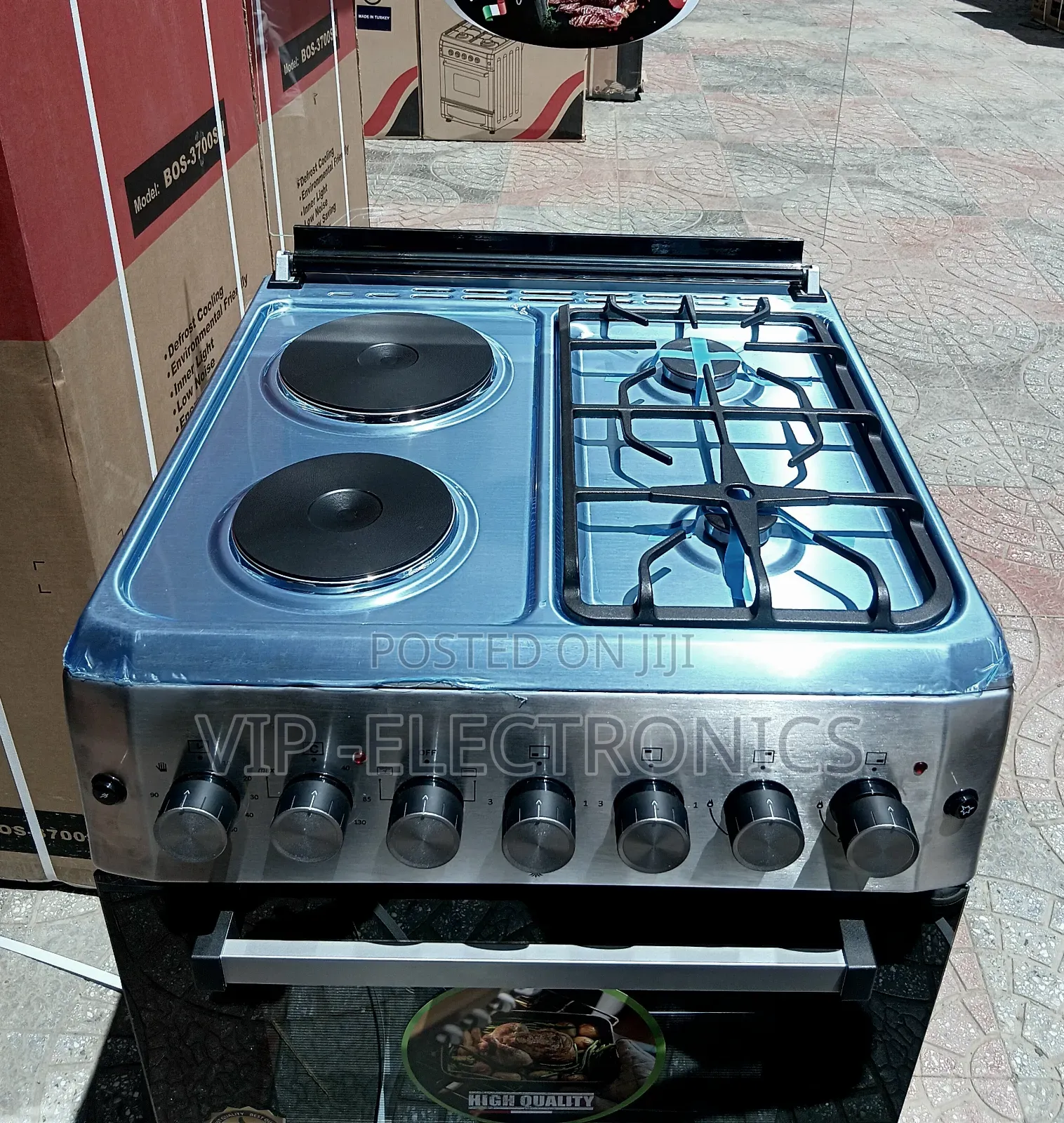 FLPS Oven 60x60 2gas End 2electric Stainless Steel Freestanding Oven