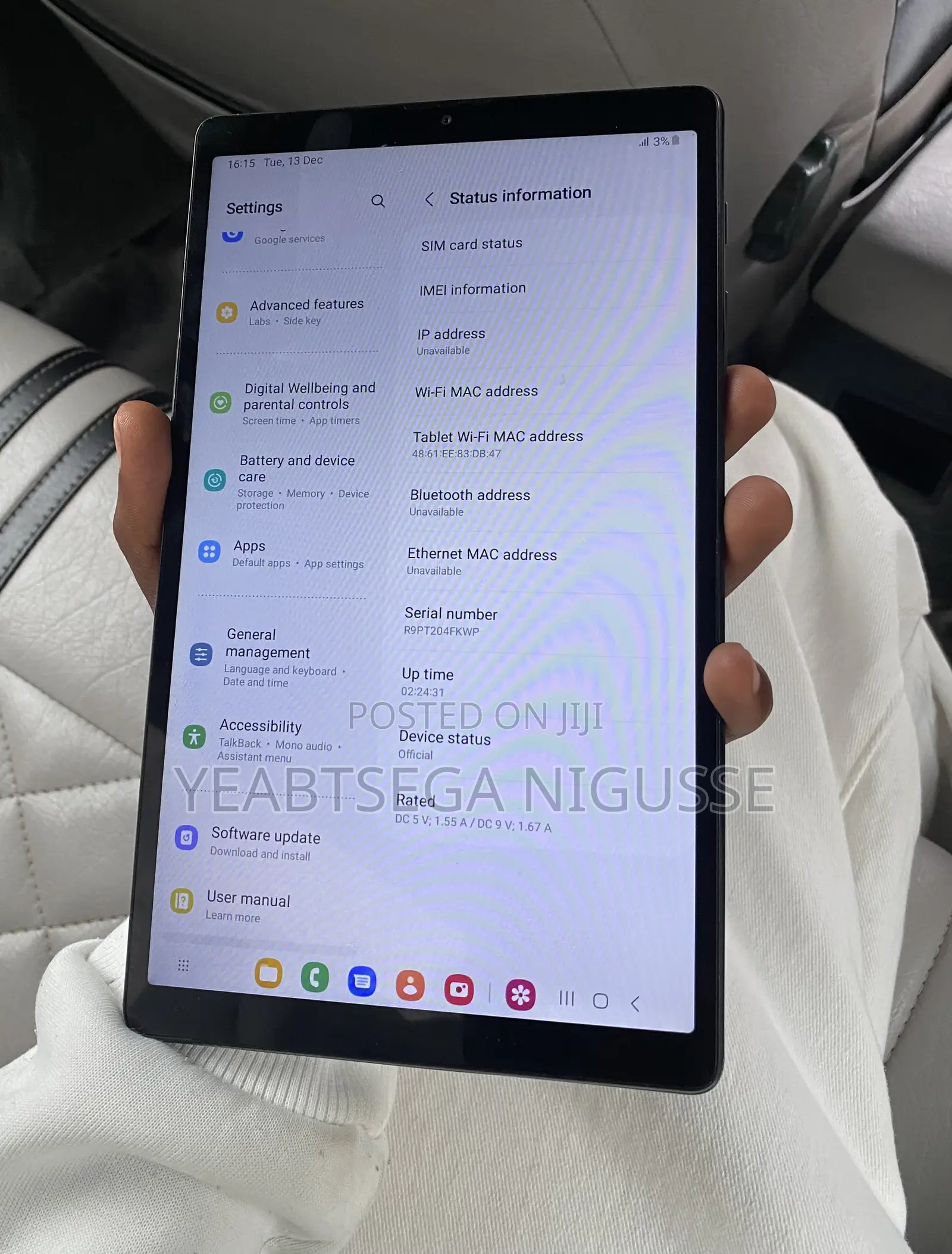 New Samsung Galaxy Tab A7 Lite 32 GB Gray