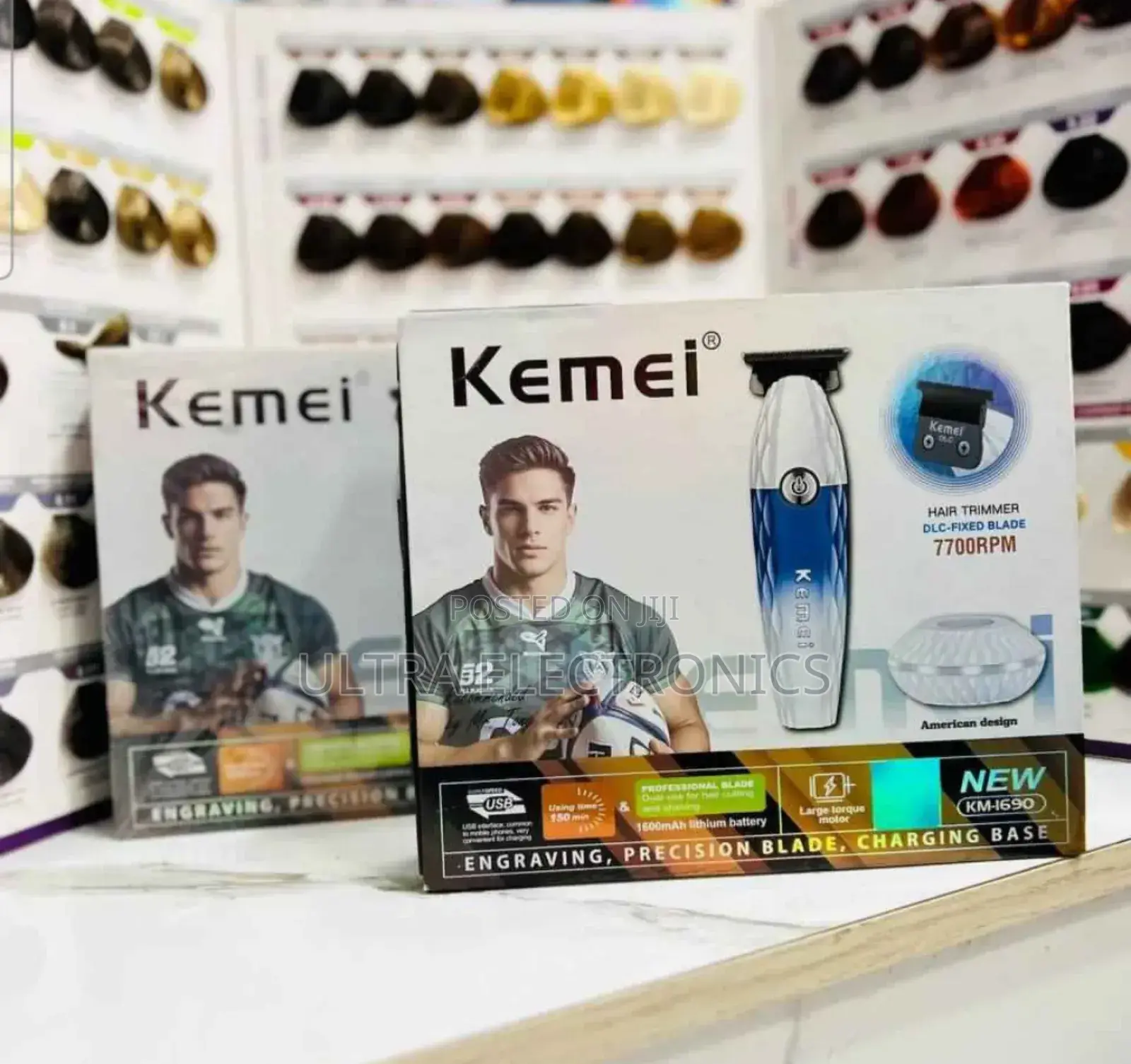 የፀጉር ማሽን Kemei Km-1690 Hair Trimmer.7700rpm High-Speed Motor,