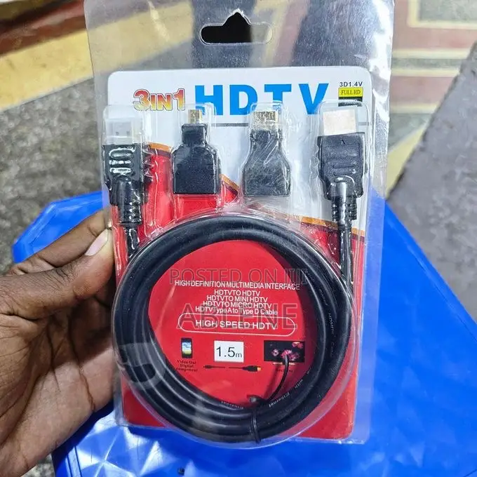 High Speed HDTV Cable 3in1 1.5m Original