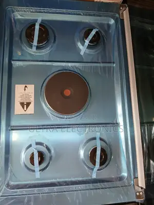 Kumtel Freestanding Cooker, Likely Featuring 1 Electric 4 Gas Burners