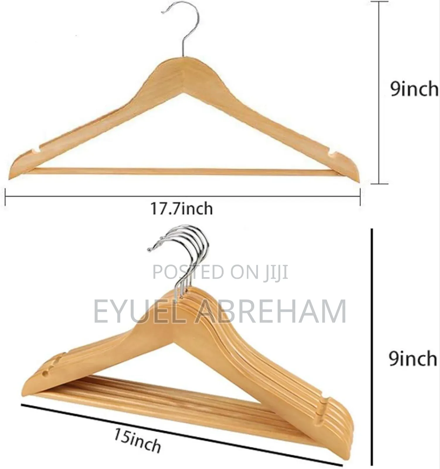 Premium Natural Wooden Hanger(Imported)