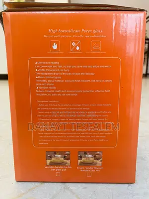 Wooden Handle Double Ear Glass Pot 4.5l